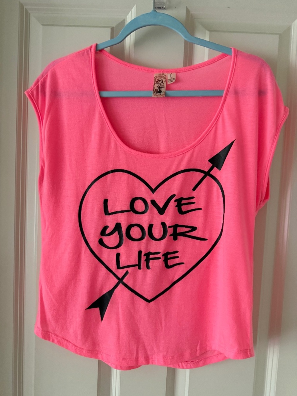Neon Pink Tee - Love Your Life